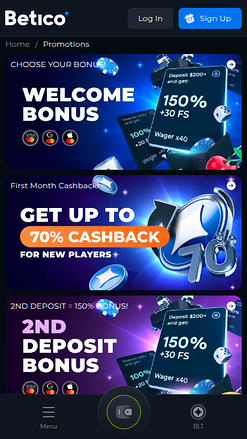 Betico Casino Mobile Promotions
