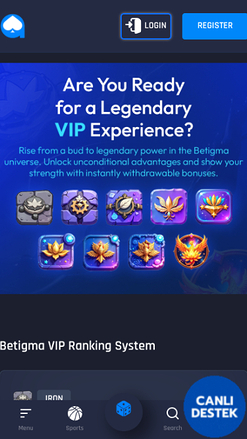 VIP screenshot of Betigma Casino for Mobile