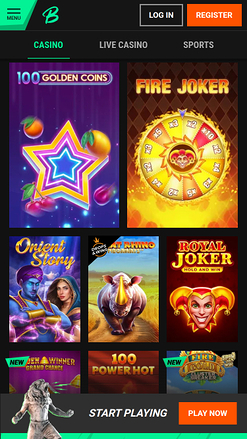 Betinia Casino Mobile Games