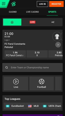 Betinia Casino Mobile Sports