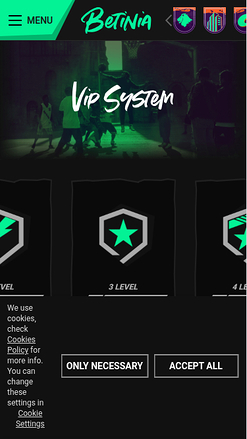 Betinia Casino Mobile VIP Program