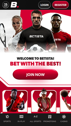 Betista Casino Mobile Homepage
