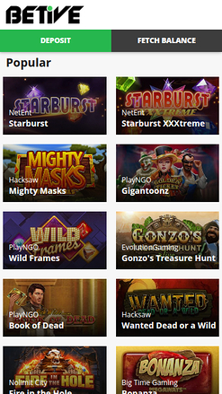 Beitve Casino Mobile Games