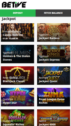 Beitve Casino Mobile Jackpot