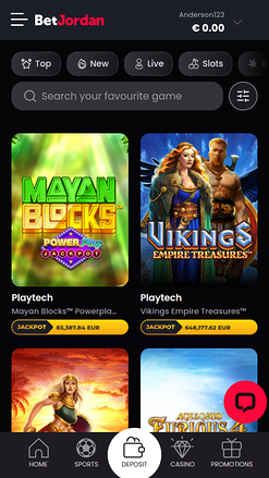 BetJordan Casino Jackpot Mobile