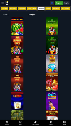 BetLive Casino Mobile Jackpot
