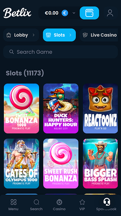 Betlix Casino Mobile Games