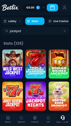 Betlix Casino Mobile Jackpot