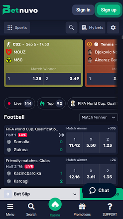 BetNuvo Casino Mobile Sports