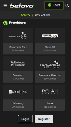 Betovo Casino Mobile Game Developers