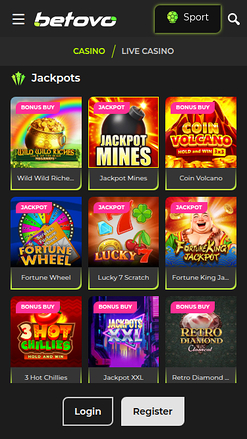 Betovo Casino Mobile Jackpot