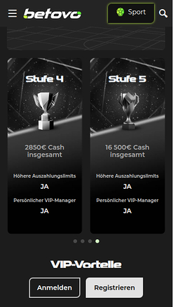 Betovo Casino Mobile VIP Program