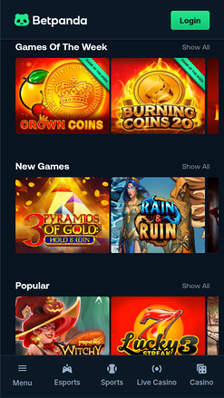 BetPanda Casino Mobile Games