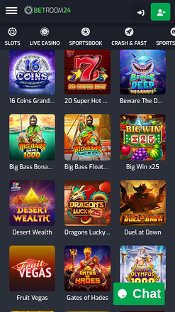 Betroom24 Casino Mobile Games