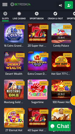 Betroom24 Casino Mobile Jackpot