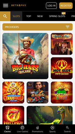 Betrophy Casino Mobile Games