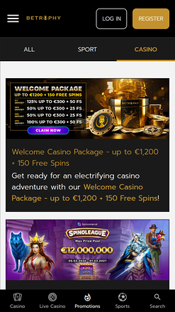 Betrophy Casino Mobile Promotions