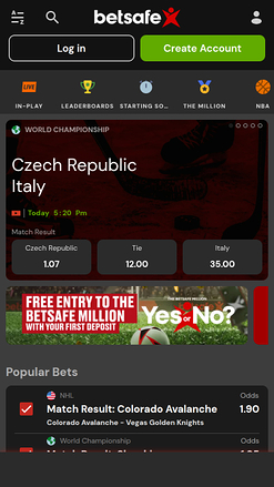 Betsafe Casino Mobile Sports