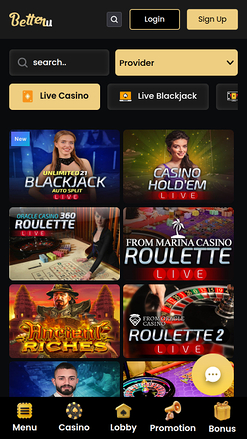 Betterwin Casino Mobile Live Dealer