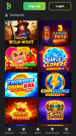 Betunlim Casino Mobile Jackpot