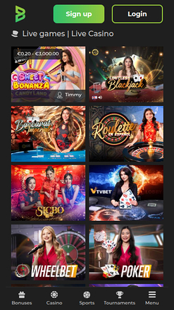 Betunlim Casino Mobile Live Dealer