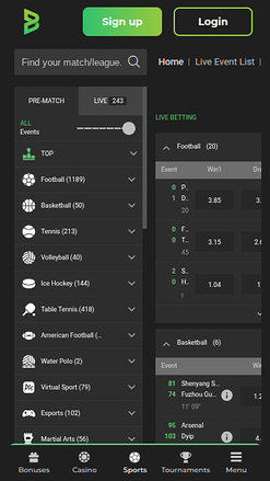Betunlim Casino Mobile Sports