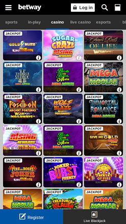 Betway Casino Mobile Jackpot