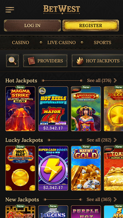 Betwest Casino Mobile Jackpot