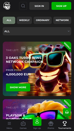 Billy Billion Casino Mobile Tournaments