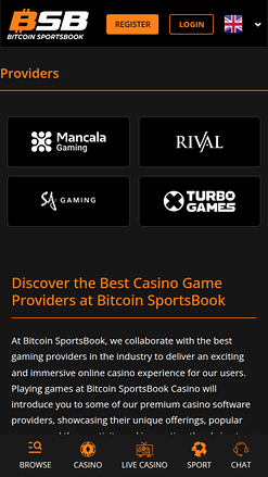 Bitcoin Sportsbook Casino Mobile Game Developers