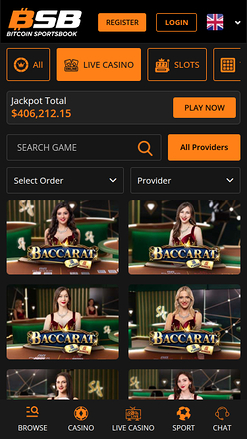 Bitcoin Sportsbook Casino Mobile Live Dealer