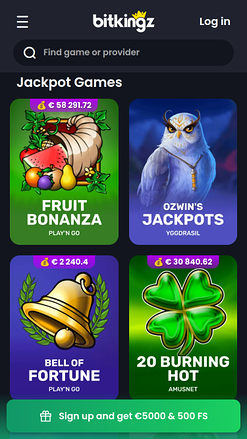 Bitkingz Casino Mobile Jackpot