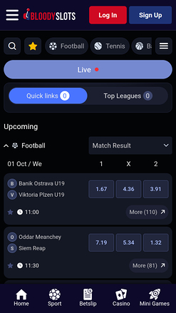 BloodySlots Casino Mobile Sports