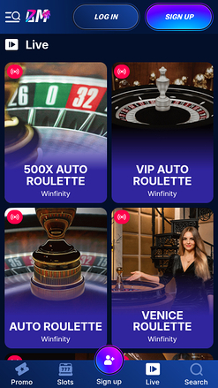 Bm.bet Casino Mobile Live Dealer