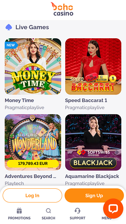 Boho Casino Mobile Live Dealer