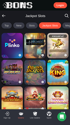 Bons Casino Mobile Jackpot