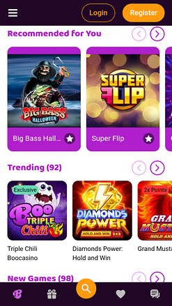 Boo Casino Mobile Games