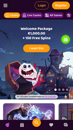 Boo Casino Mobile Homepage