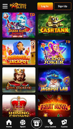 BoomingSlots Casino Mobile Jackpot