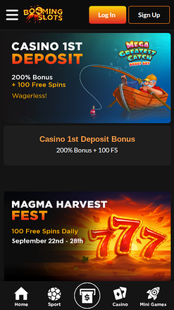 BoomingSlots Casino Mobile Promotions