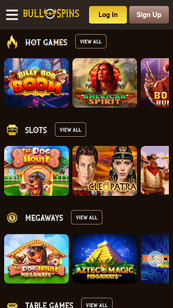 Bull Spins Casino Mobile Games