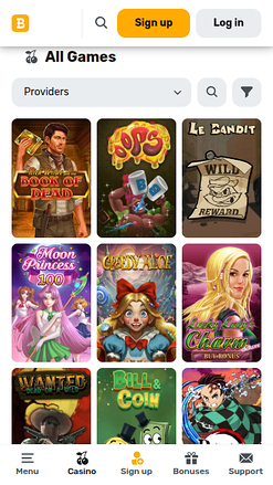 Bulletz Casino Mobile Games