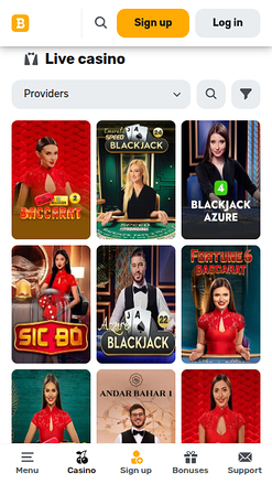 Bulletz Casino Mobile Live Dealer