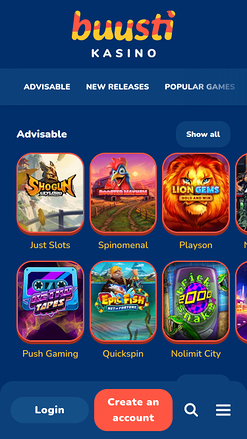 Buusti Kasino Mobile Games