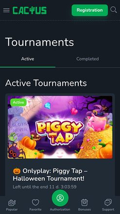 Cactus Casino Mobile Tournaments