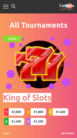 Cadoola Casino Mobile Tournaments