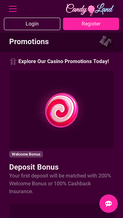 CandyLand Casino Mobile Promotions