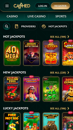 Cashed Casino Mobile Jackpot