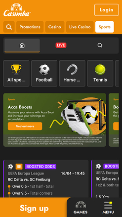 Casimba Casino Mobile Sports Betting