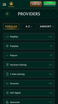 Casinia Casino Mobile Game Developers